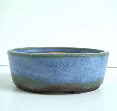 oval - Blau glanz