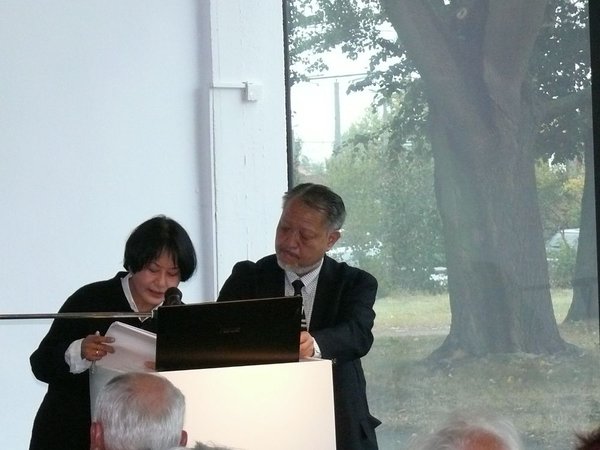 Vortrag des japanischen Gartenbau-Meisters Kanji Nomura über japanische Gärten