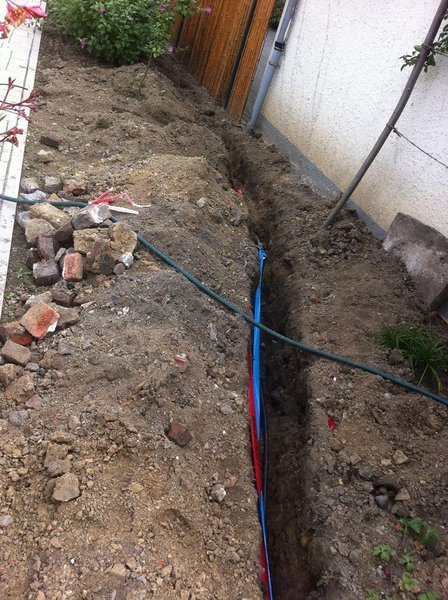 Wasser und Strom vom Haus