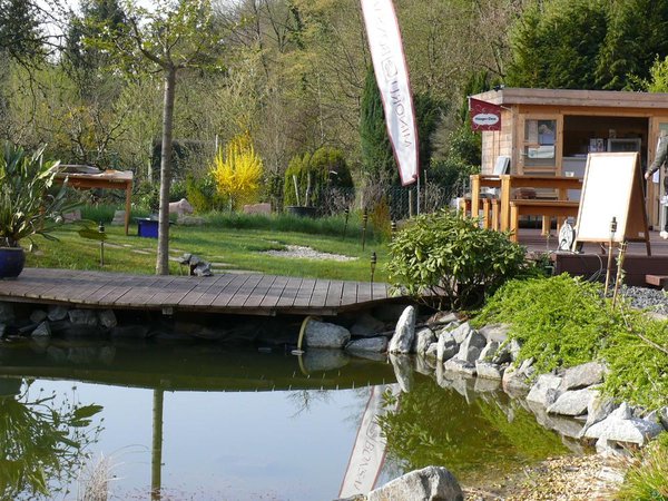 Urlaubsatmosphäre am Teich.