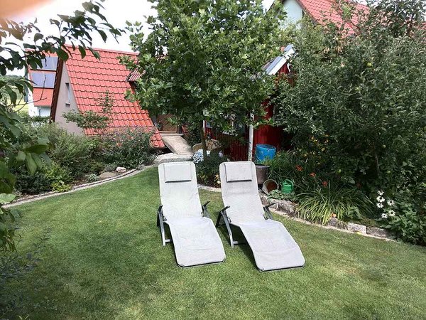 und jetzt sind wir im Garten