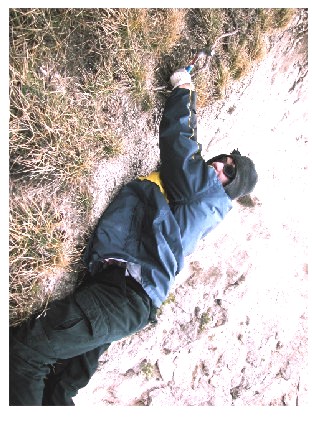Ich in der schwierigsten Passage am Überhang