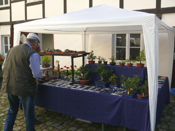 Bei Wolfgang Meinhardt gab es wundervolle Holzscheiben / Unterleger für Beisteller etc.