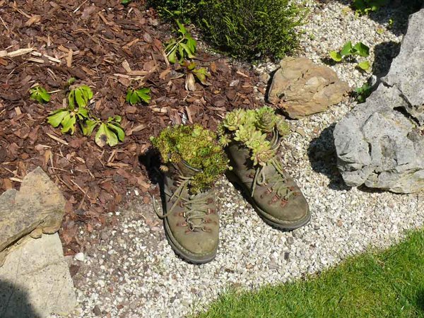 Diese Wanderschuhe haben sicherlich viele Yamadoritouren hinter sich gebracht, ehe sie hier endeten