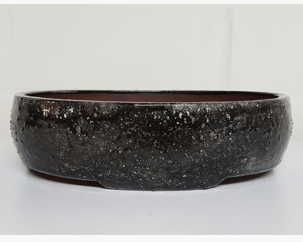 oval glasiert in 24,5 x 21,5 x 6,3cm