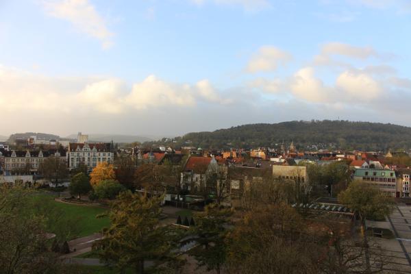 Blick vom Hotelzimmer.