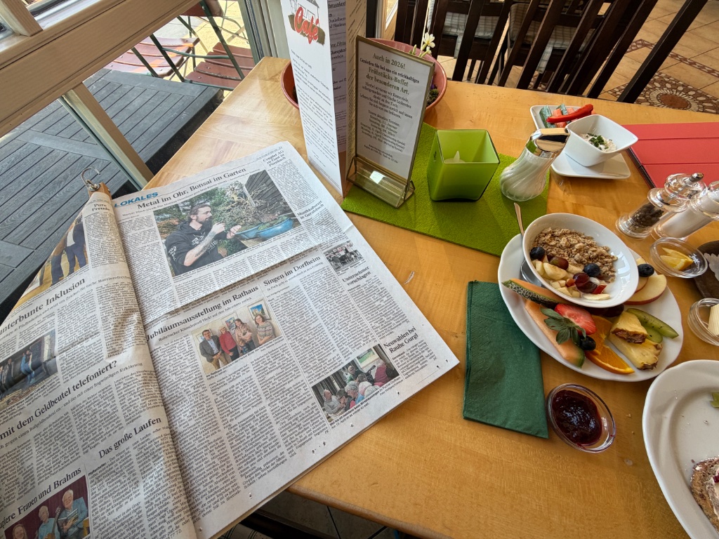 So ging der Tag los. Mit einem guten Zeitungsbericht.