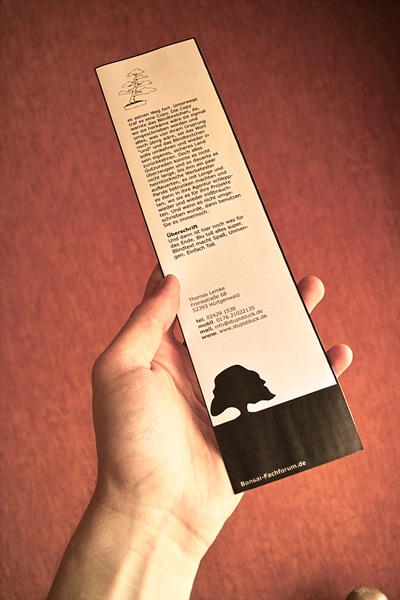So läg's in der Hand.
