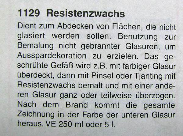 Auszug aus einem Katalog. Sowas sollte jeder halbwegs gut sortierte Töpferladen haben