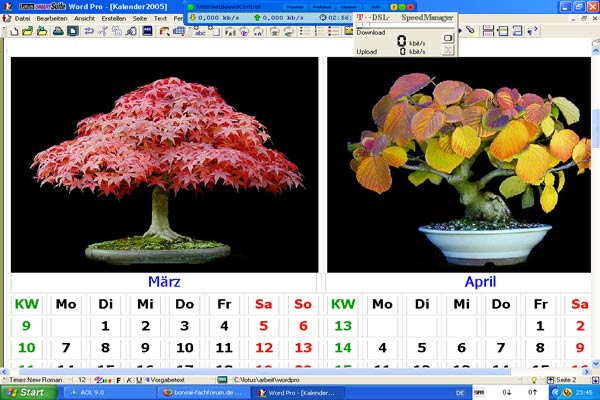 Snapshot vom Schreibprogramm
<br />Lotus Wordpro